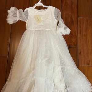 Trish Scully white special occasion dress, little girls size 5